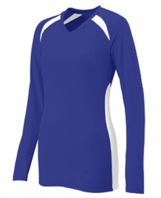 Augusta Sportswear 1305 Women's Spike Jersey PURPLE/ WHITE