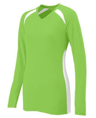 Augusta Sportswear 1305 Women's Spike Jersey LIME/ WHITE