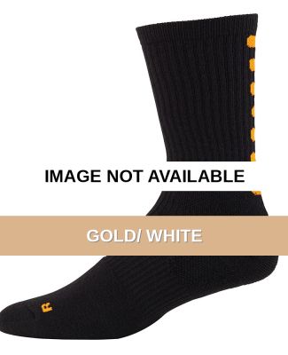 Augusta Sportswear 6093 Color Block Crew Sock Gold/ White