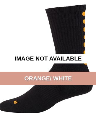 Augusta Sportswear 6093 Color Block Crew Sock Orange/ White