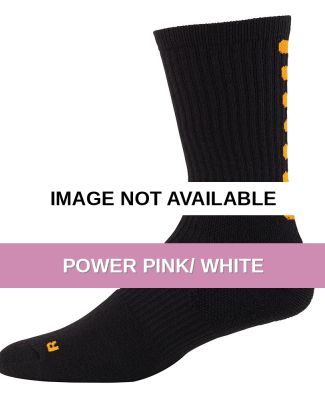 Augusta Sportswear 6093 Color Block Crew Sock Power Pink/ White