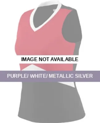 Augusta Sportswear 9201 Girls' Cheerflex Shell Purple/ White/ Metallic Silver