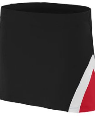 Augusta Sportswear 9205 Women's Cheerflex Skirt in Black/ red/ white