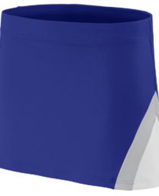 Augusta Sportswear 9205 Women's Cheerflex Skirt in Purple/ white/ metallic silver