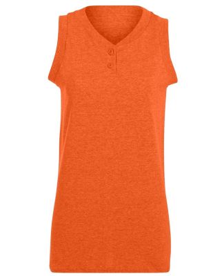 Augusta Sportswear 551 Girls' Sleeveless Two-Butto in Orange