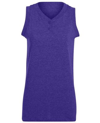 Augusta Sportswear 551 Girls' Sleeveless Two-Butto in Purple
