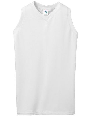 Augusta Sportswear 556 Women's Sleeveless V-Neck J in White