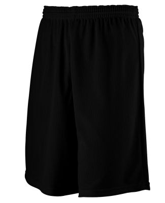Augusta Sportswear 738 Longer Length Mini Mesh Lea BLACK