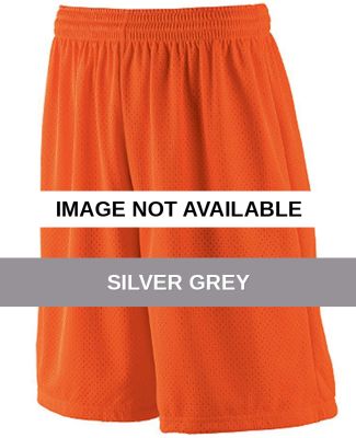 Augusta Sportswear 849 Youth Long Tricot Mesh Shor Silver Grey