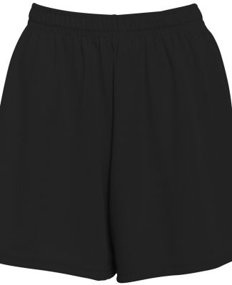 Augusta Sportswear 961 Girls' Wicking Mesh Short in Black