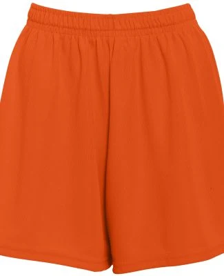 Augusta Sportswear 961 Girls' Wicking Mesh Short in Orange