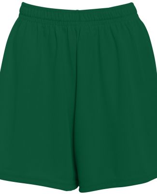 Augusta Sportswear 961 Girls' Wicking Mesh Short in Dark green