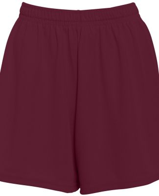 Augusta Sportswear 961 Girls' Wicking Mesh Short in Maroon