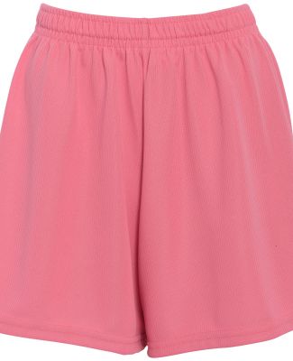 Augusta Sportswear 961 Girls' Wicking Mesh Short in Pink