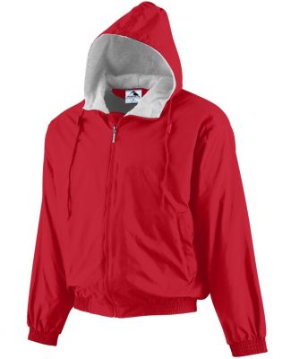 Augusta Sportswear 3280 Hooded Fleece Lined Jacket in Red