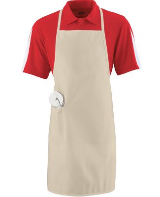 Augusta Sportswear 2070 Long Apron with Pockets NATURAL