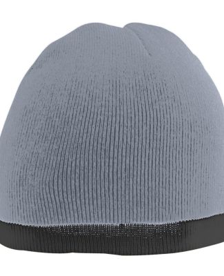 Augusta Sportswear 6820 Two-Tone Knit Beanie in Grey heather/ black