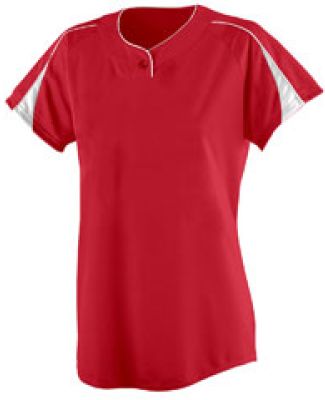 Augusta Sportswear 1225 Women's Diamond Jersey in Red/ white