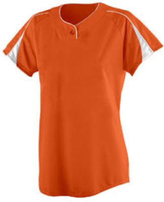 Augusta Sportswear 1225 Women's Diamond Jersey in Orange/ white