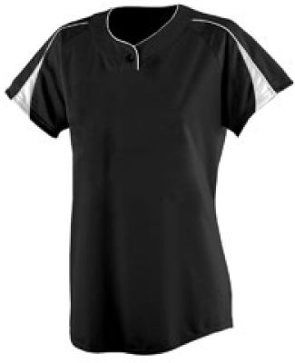 Augusta Sportswear 1225 Women's Diamond Jersey in Black/ white