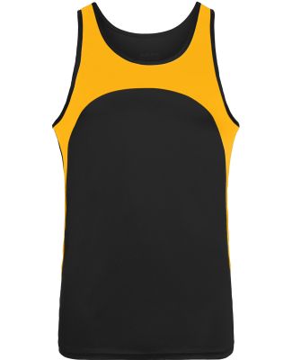Augusta Sportswear 341 Youth Velocity Track Jersey in Black/ gold
