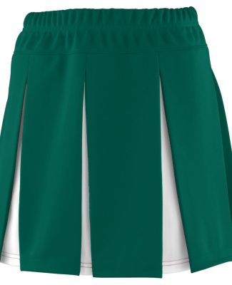 Augusta Sportswear 9116 Girls' Liberty Skirt in Dark green/ white