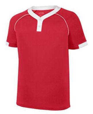 Augusta Sportswear 1553 Youth Stanza Jersey in Red/ white