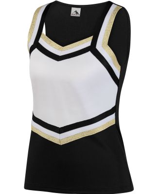 Augusta Sportswear 9140 Women's Pike Shell in Black/ white/ metallic gold
