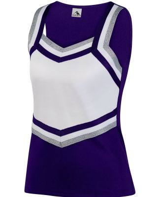 Augusta Sportswear 9140 Women's Pike Shell in Purple/ white/ metallic silver