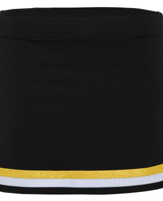 Augusta Sportswear 9145 Women's Pike Skirt in Black/ white/ metallic gold