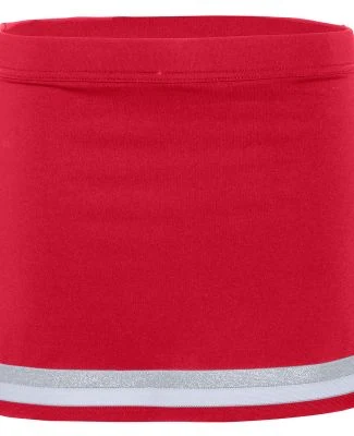 Augusta Sportswear 9145 Women's Pike Skirt in Red/ white/ metallic silver