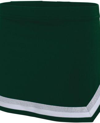 Augusta Sportswear 9145 Women's Pike Skirt in Dark green/ white/ metallic silver