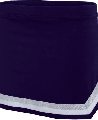 Augusta Sportswear 9145 Women's Pike Skirt in Purple/ white/ metallic silver