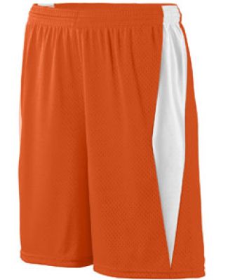 Augusta Sportswear 9735 Top Score Short in Orange/ white