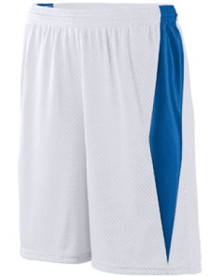 Augusta Sportswear 9735 Top Score Short in White/ royal