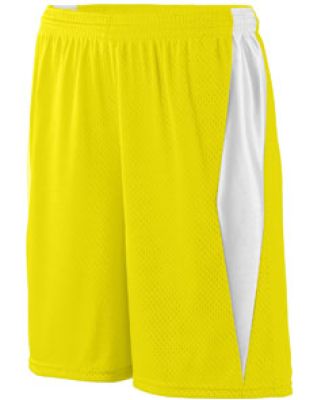 Augusta Sportswear 9735 Top Score Short in Power yellow/ white