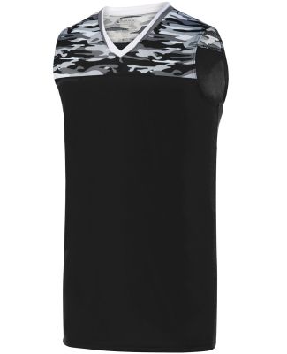 Augusta Sportswear 1115 Mod Camo Game Jersey BLACK/ GRPH/ WHT