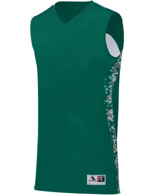 Augusta Sportswear 1161 Hook Shot Reversible Jerse in Dark green/ dark green digi