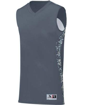 Augusta Sportswear 1162 Youth Hook Shot Reversible in Graphite/ white digi