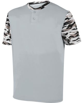 Augusta Sportswear 1548 Pop Fly Jersey in Silver/ black mod