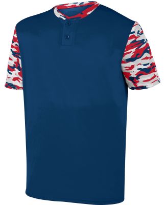 Augusta Sportswear 1549 Youth Pop Fly Jersey in Navy/ red/ navy mod