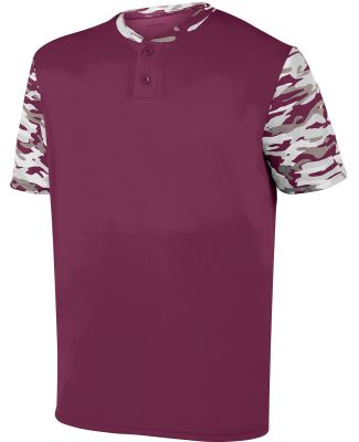 Augusta Sportswear 1549 Youth Pop Fly Jersey in Maroon/ maroon mod