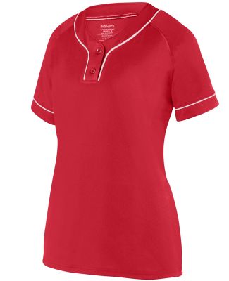 Augusta Sportswear 1670 Women's Overpower Two-Butt in Red/ white