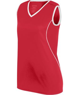 Augusta Sportswear 1674 Women's Firebolt Jersey in Red/ white