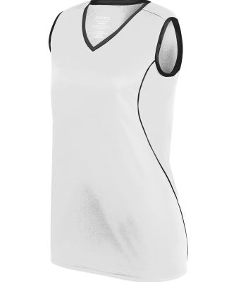 Augusta Sportswear 1674 Women's Firebolt Jersey in White/ black