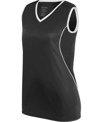 Augusta Sportswear 1674 Women's Firebolt Jersey in Black/ white