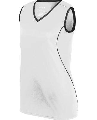 Augusta Sportswear 1675 Girls' Firebolt Jersey in White/ black