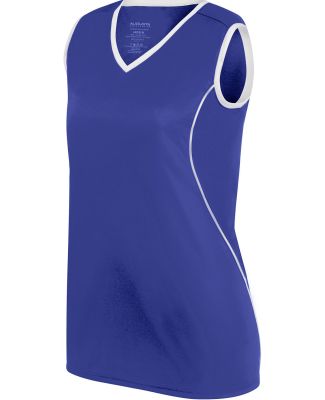 Augusta Sportswear 1675 Girls' Firebolt Jersey in Purple/ white