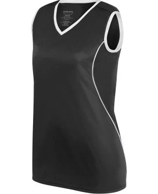 Augusta Sportswear 1675 Girls' Firebolt Jersey in Black/ white