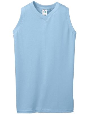 Augusta Sportswear 557 Girls' Sleeveless V-Neck Je in Light blue